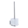 WENKO 22695100-WC escova para sanita VACUUM-LOC QUADRO ED 9,5x37 cm prateada/cromado brilhante/transparente