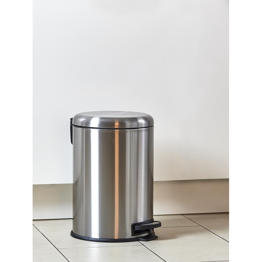 WENKO 22704100 - Cesto LEMAN 30,5x44 cm aço inoxidável/acetinado/preto