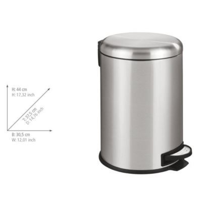 WENKO 22704100 - Cesto LEMAN 30,5x44 cm aço inoxidável/acetinado/preto