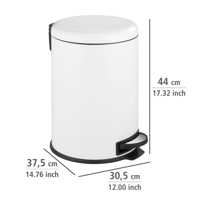 WENKO 22708100 - Cesto LEMAN 30,5x44 cm branco/preto