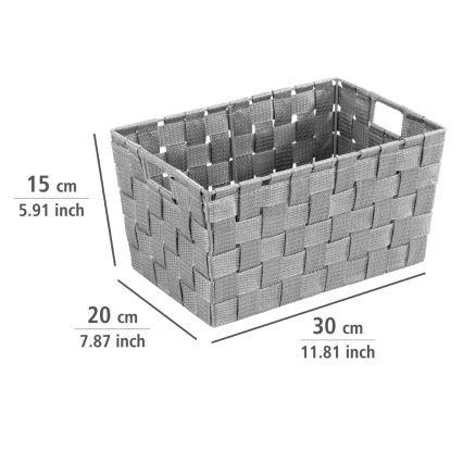 WENKO 22791100 - Cesto ADRIA 30x20 cm cinzento