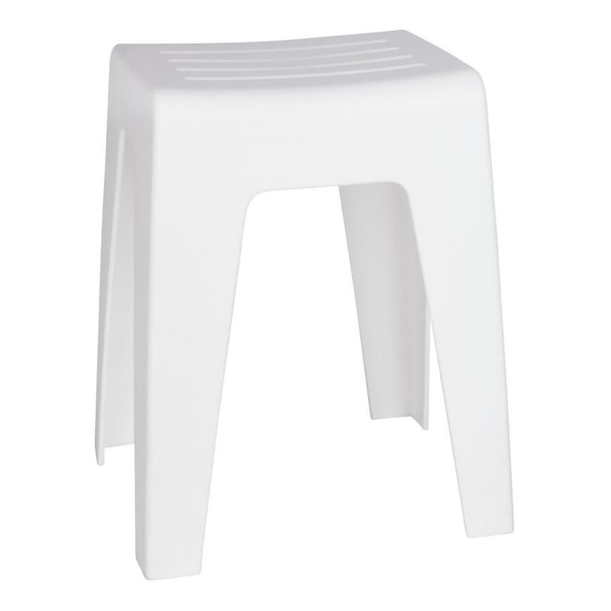 WENKO 22943100 - Banqueta KUMBA 38x47 cm branca