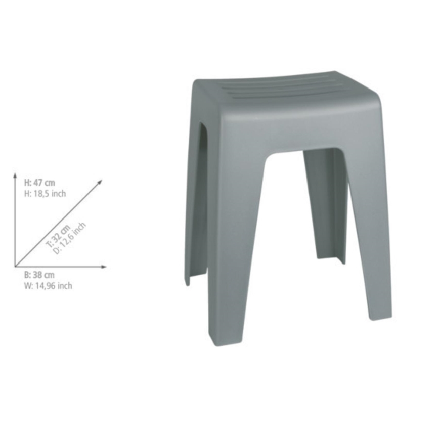 WENKO 22944100 - Banqueta KUMBA 38x47 cm cinzenta