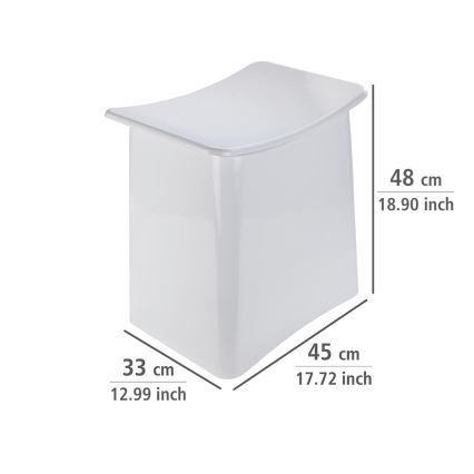 WENKO 22949100 - Banqueta WING 45x48 cm branca/preta