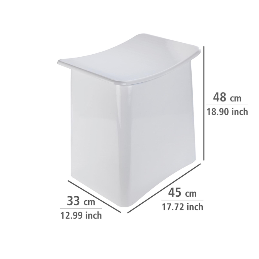WENKO 22949100 - Banqueta WING 45x48 cm branca/preta