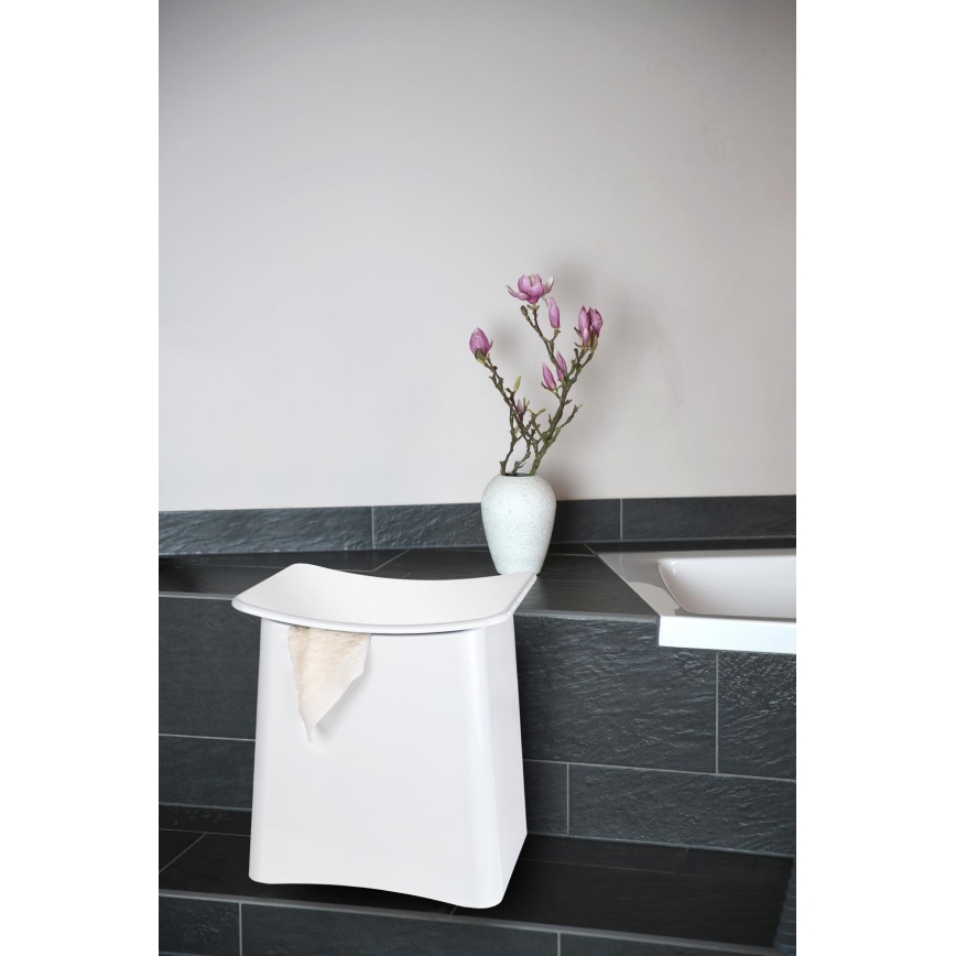 WENKO 22949100 - Banqueta WING 45x48 cm branca/preta