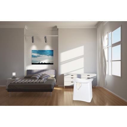 WENKO 22949100 - Banqueta WING 45x48 cm branca/preta
