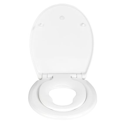 WENKO 22973100 - Assento de sanita DELOS 44,5 x 37,5 cm branco/prateado