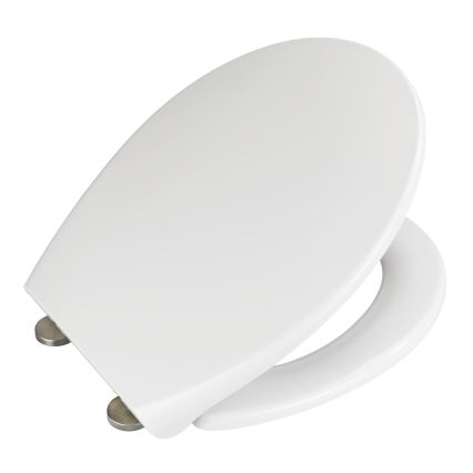 WENKO 22973100 - Assento de sanita DELOS 44,5 x 37,5 cm branco/prateado