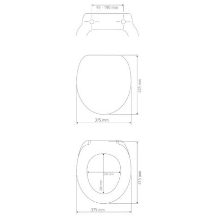 WENKO 22973100 - Assento de sanita DELOS 44,5 x 37,5 cm branco/prateado