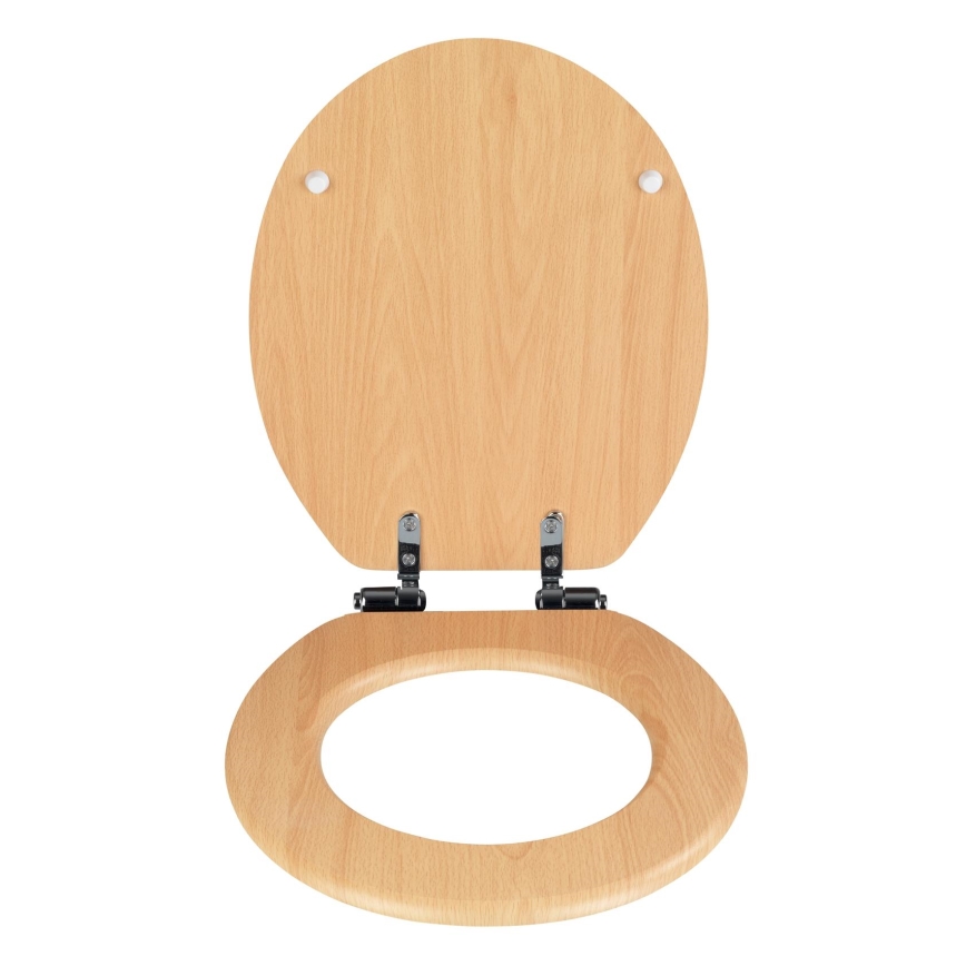 WENKO 22979100 - Assento de WC FAIA NATURAL 35,5x42,5 cm castanho/prateado