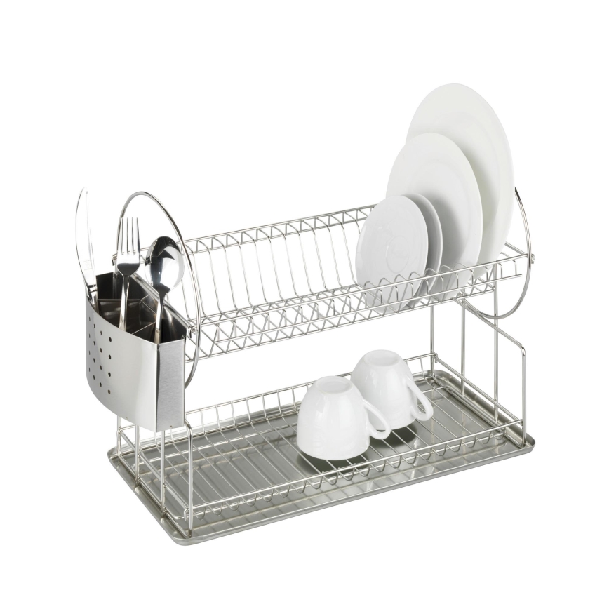 WENKO 2329100 - Escorredor de louça DUO 21x33 cm aço inoxidável/prateado