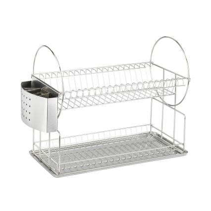 WENKO 2329100 - Escorredor de louça DUO 21x33 cm aço inoxidável/prateado