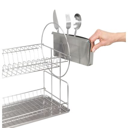 WENKO 2329100 - Escorredor de louça DUO 21x33 cm aço inoxidável/prateado