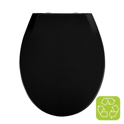 WENKO 23443100-WC assento para WC KOS 44x37 cm preto/prateado