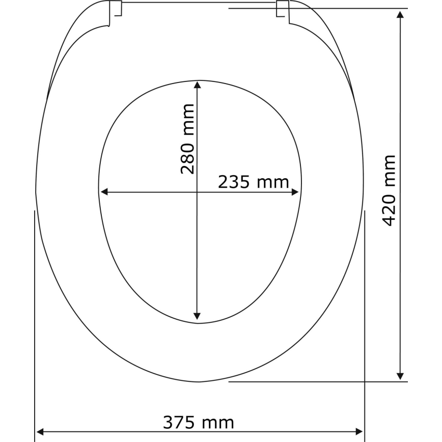 WENKO 23443100-WC assento para WC KOS 44x37 cm preto/prateado