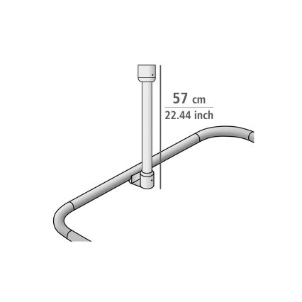 WENKO 23566100 - Suporte de tecto UNIVERSAL 57 cm preto