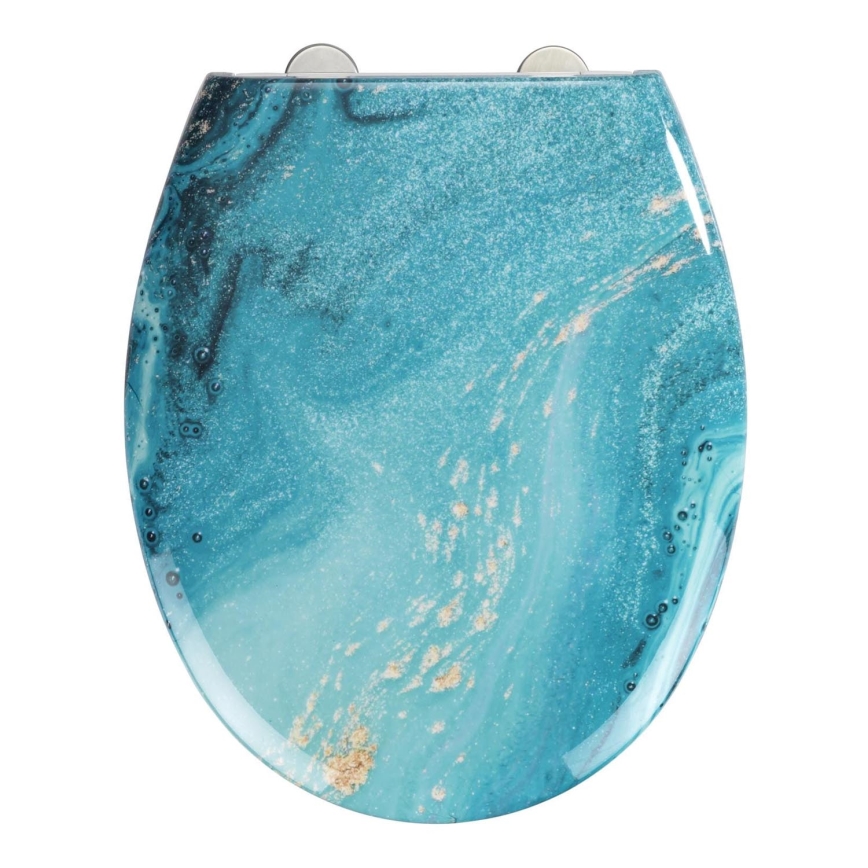WENKO 23571100-WC Assento para WC, 300/350 KG, 44,5 x 37 cm, multicolor/prateado