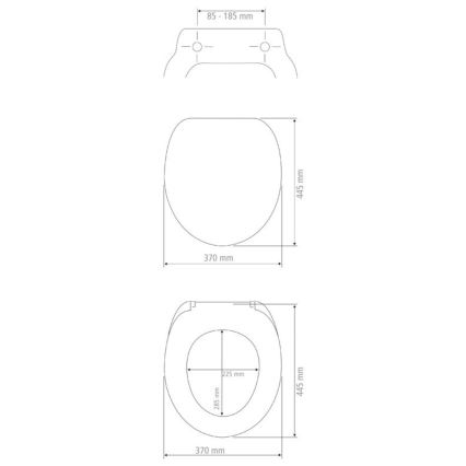 WENKO 23571100-WC Assento para WC, 300/350 KG, 44,5 x 37 cm, multicolor/prateado