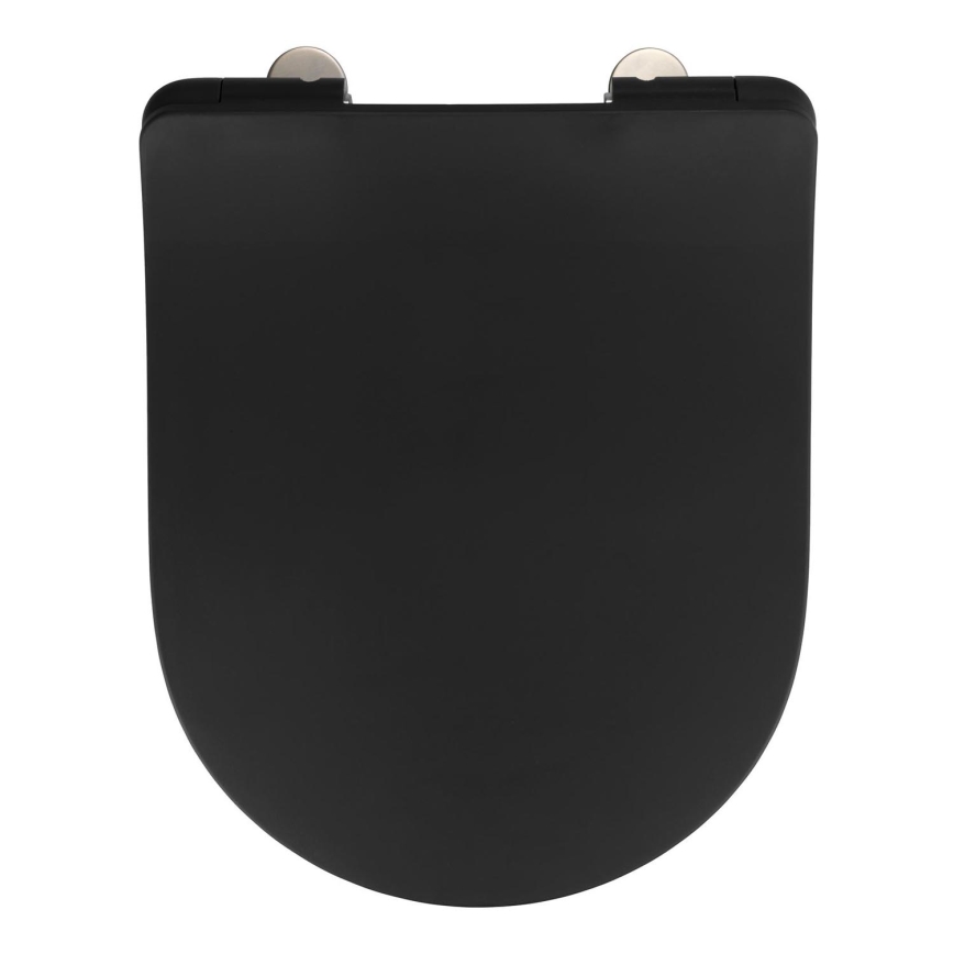 WENKO 23827100-WC assento de sanita SEDILO 45,2x36,2 cm preto/prateado