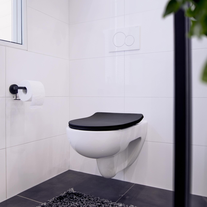 WENKO 23827100-WC assento de sanita SEDILO 45,2x36,2 cm preto/prateado
