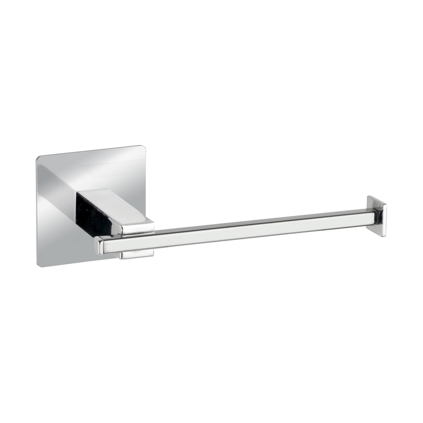 WENKO 23859800 - Suporte de papel higiénico TURBO-LOC QUADRO ED 16,5x6,5 cm em aço inoxidável