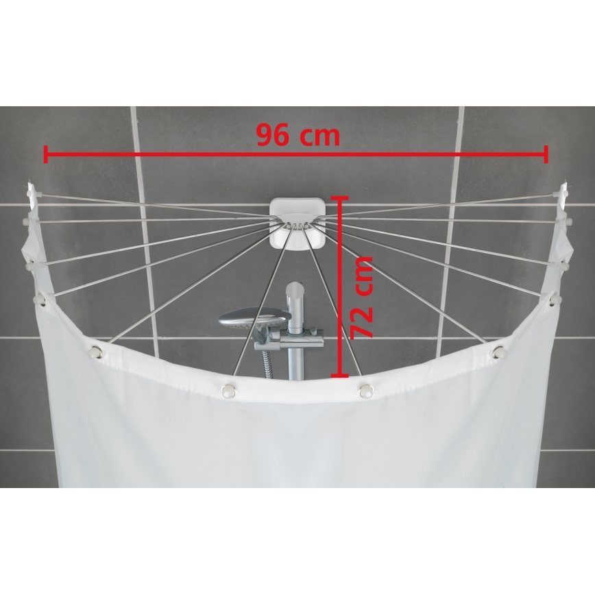 WENKO 23863100 - Suporte de duche 96x72 cm aço inoxidável/branco
