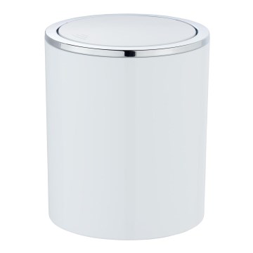 WENKO 23930100 - Cesto INCA 14x16,8 cm branco/cromado brilhante