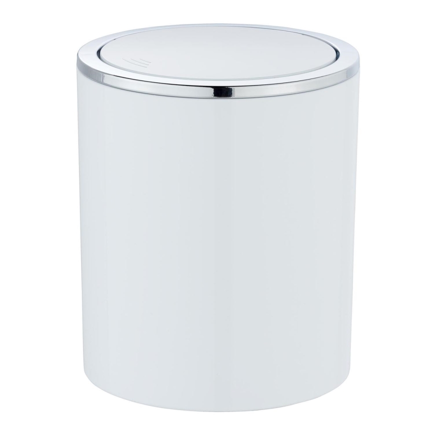WENKO 23930100 - Cesto INCA 14x16,8 cm branco/cromado brilhante