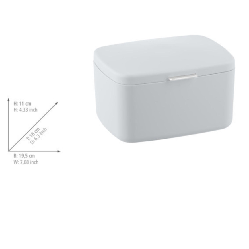 WENKO 23960100 - Caixa BARCELONA 19,5 x 16 cm branca/cromado brilhante