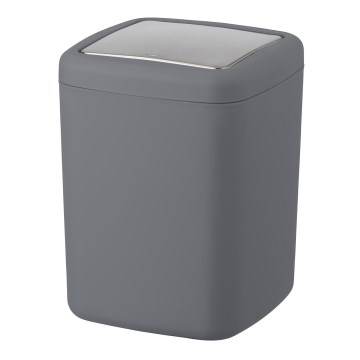WENKO 23979100 - Cesto de lixo BARCELONA 15x20 cm antracite/cromado brilhante