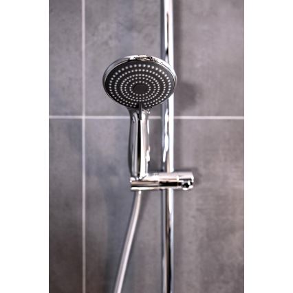 WENKO 23992100 - Cabeça de duche WATERSAVING SYSTEM 9,5x9,5 cm cromado brilhante/cinzento
