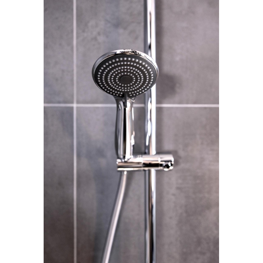 WENKO 23992100 - Cabeça de duche WATERSAVING SYSTEM 9,5x9,5 cm cromado brilhante/cinzento