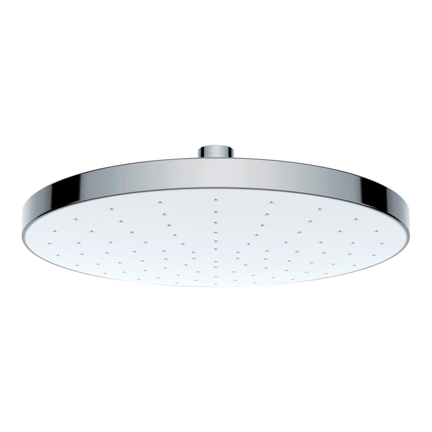 WENKO 24000100-Cabeça de duche com limpeza automática 22,5x22,5 cm cromado brilhante/branco