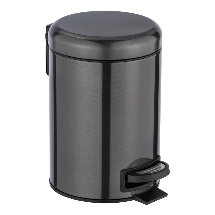 WENKO 24035100 - Cesto LEMAN 17x25 cm aço inoxidável/preto