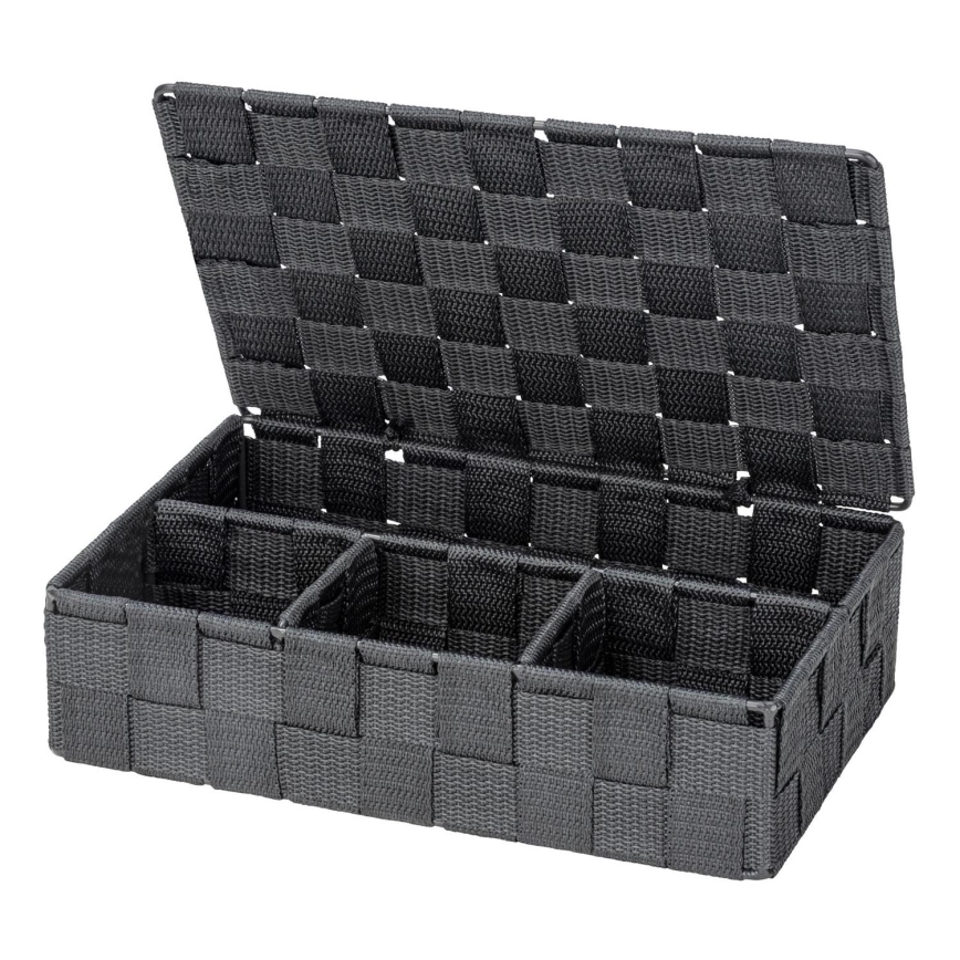 WENKO 24223100 - Cesto ADRIA 26x17 cm cinzento/antracite