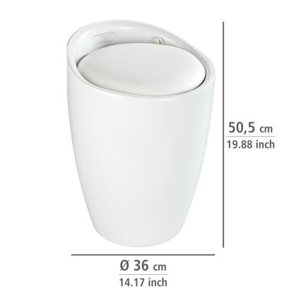 WENKO 24228100 - Banqueta CANDY 36x50,5 cm branca/preta