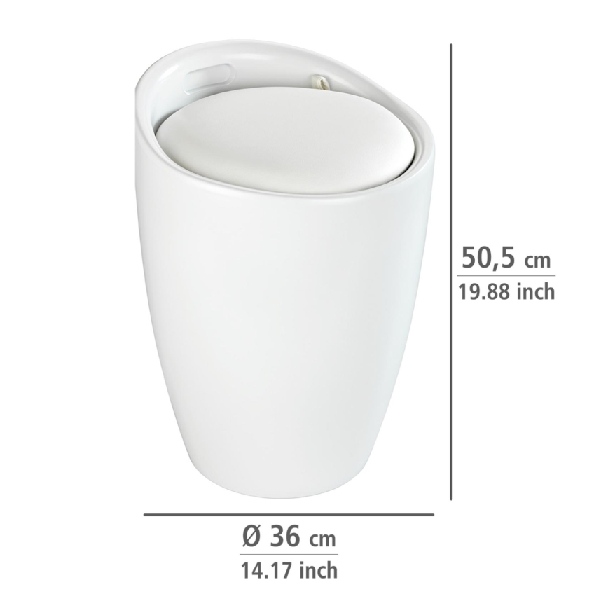 WENKO 24228100 - Banqueta CANDY 36x50,5 cm branca/preta