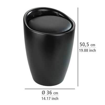 WENKO 24229100 - Banqueta CANDY 36x50,5 cm preta
