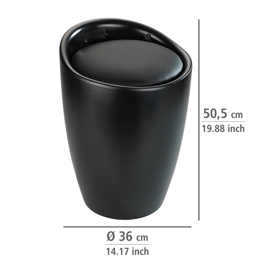 WENKO 24229100 - Banqueta CANDY 36x50,5 cm preta