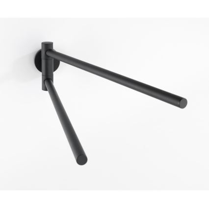 WENKO 24238100-Suporte para toalhas BOSIO BLACK 5,5x43 cm aço inoxidável/prateado