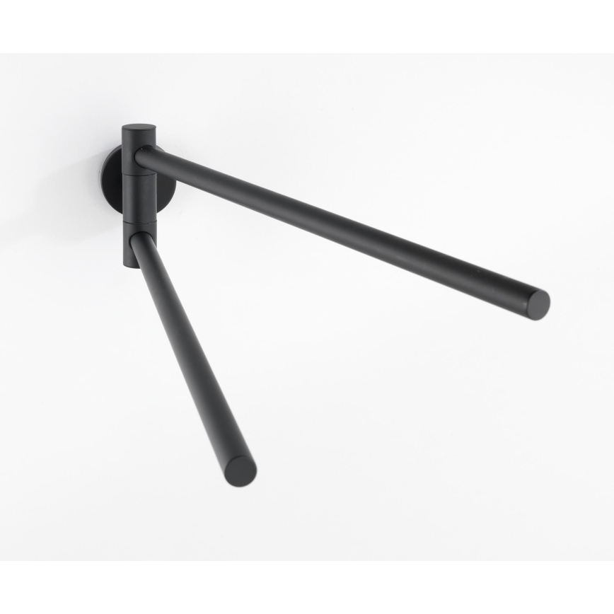 WENKO 24238100-Suporte para toalhas BOSIO BLACK 5,5x43 cm aço inoxidável/prateado