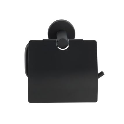 WENKO 24241100-Suporte para papel higiénico BOSIO BLACK 15x13,5 cm aço inoxidável/prateado