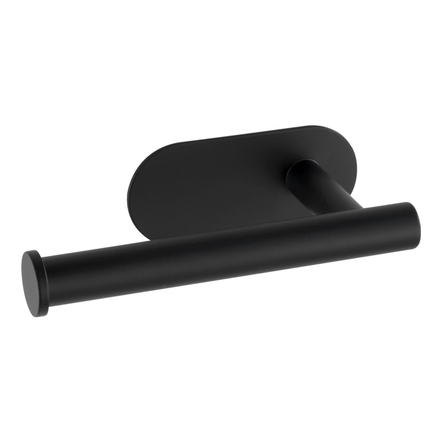 WENKO 24287100-Suporte para papel higiénico TURBO-LOC OREA BLACK 16x7 cm aço inoxidável/preto