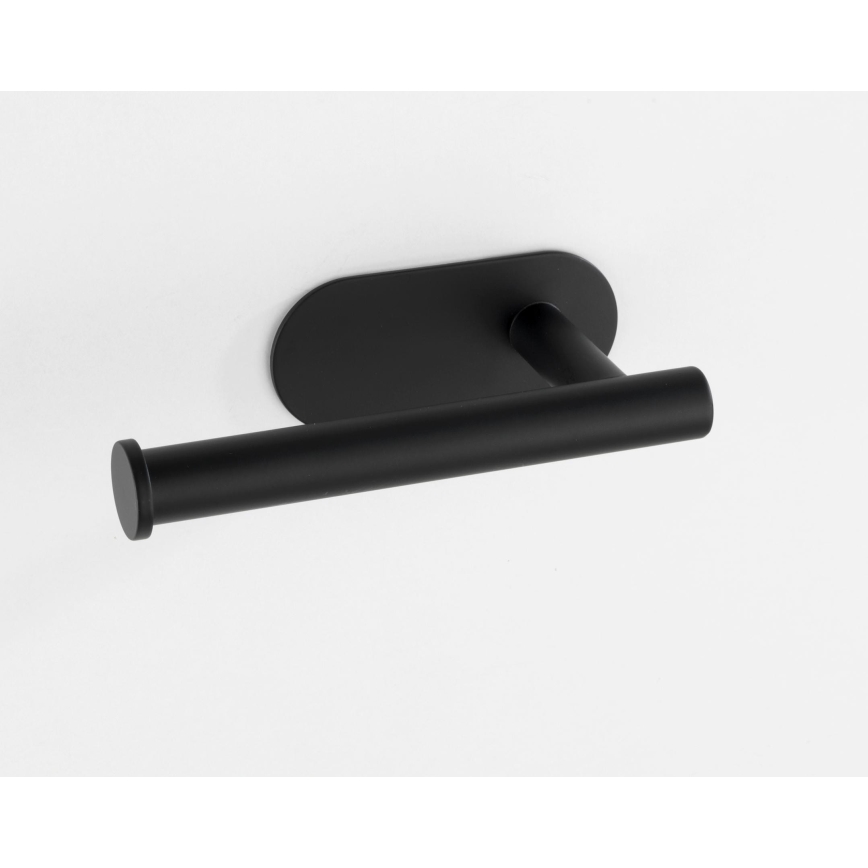 WENKO 24287100-Suporte para papel higiénico TURBO-LOC OREA BLACK 16x7 cm aço inoxidável/preto