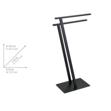 WENKO 24396100 - Suporte para toalhas LIRIO 20x40 cm preto