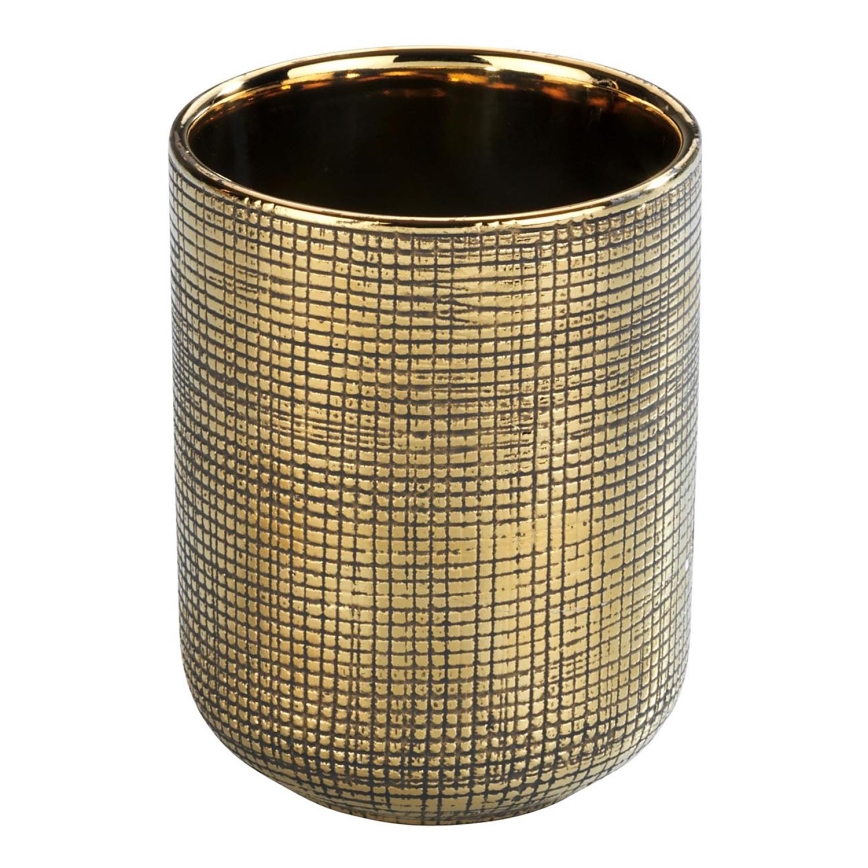 WENKO 24400100 - Porta-escovas RIVARA 7,5 x 9,5 cm dourado