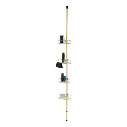 WENKO 24569100-Prateleira de canto DOLCEDO 31x275 cm dourada