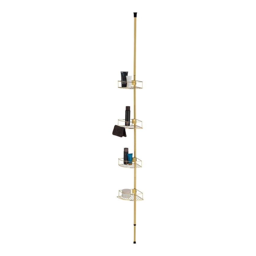 WENKO 24569100-Prateleira de canto DOLCEDO 31x275 cm dourada