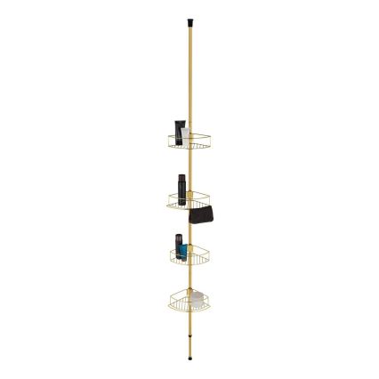 WENKO 24569100-Prateleira de canto DOLCEDO 31x275 cm dourada